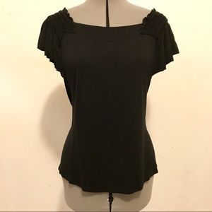 Rafaella M flirty black off the shoulder top